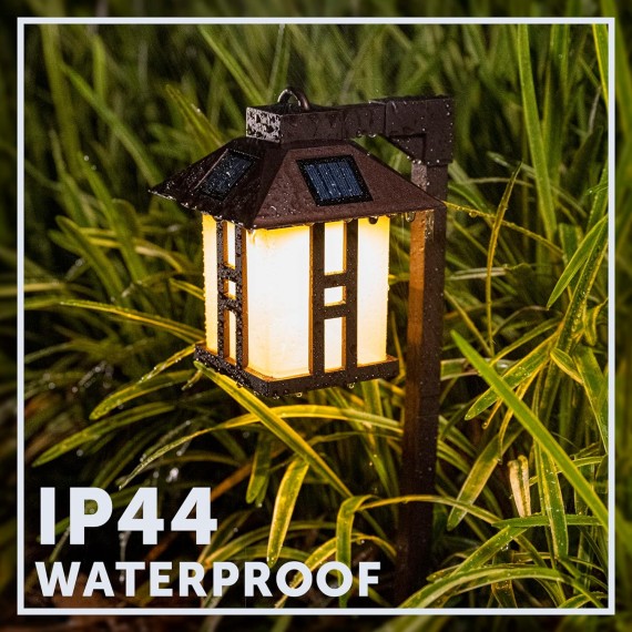 Japanese Decor Lights, Solar Pathway Lights, Solar Lights for Outside/Lawn/Patio/Yard/Pathway/Walkway/Driveway Decoration 4 Pack