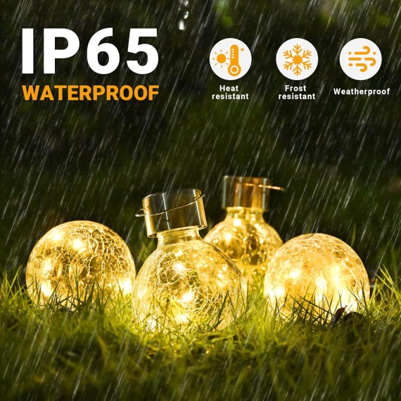 Hanging Solar Lantern, 4 Pack Outdoor Decorations, Hanging Solar Lights Outdoor Waterproof, Garden Decor for Lawn, Garden, Yard, Tree Warm White