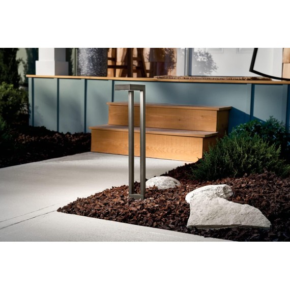 12V Two Arm Path Light Textured Black, 22.00x6.00x3.00