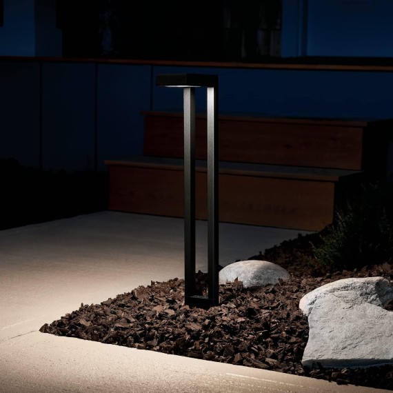 12V Two Arm Path Light Textured Black, 22.00x6.00x3.00