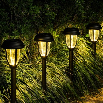 Solar Lights Outdoor Waterproof, 8 Pack Solar Lights for Outside, Solar Garden Lights for Patio, Yard, Walkway, Lawn. (Warm White)