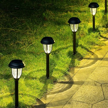 Solar Lights Outdoor Waterproof, 8 Pack Solar Lights for Outside, Solar Garden Lights for Patio, Yard, Walkway, Lawn. (Warm White)