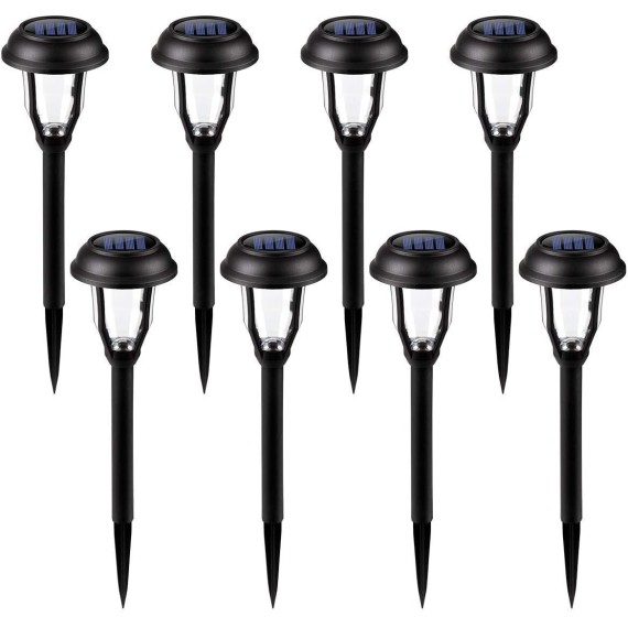 Solar Lights Outdoor Waterproof, 8 Pack Solar Lights for Outside, Solar Garden Lights for Patio, Yard, Walkway, Lawn. (Warm White)
