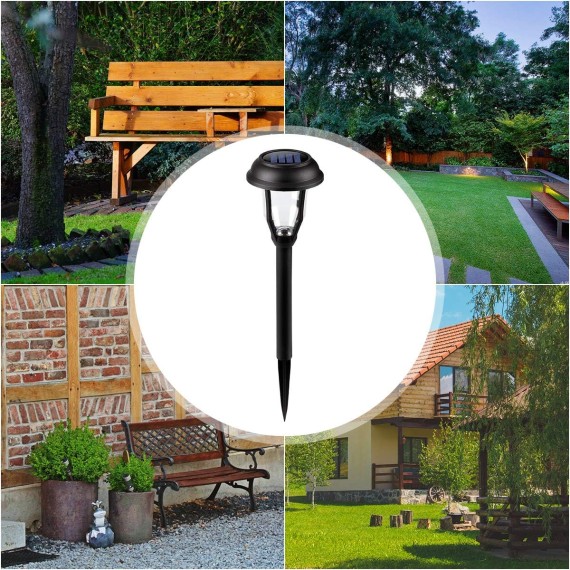 Solar Lights Outdoor Waterproof, 8 Pack Solar Lights for Outside, Solar Garden Lights for Patio, Yard, Walkway, Lawn. (Warm White)