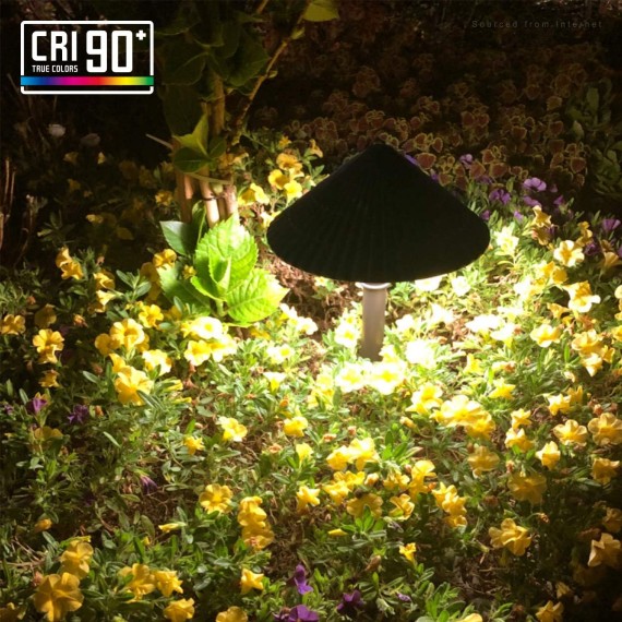 Low Voltage Landscape Lights, 3W 12V Pathway Lighting Wired, IP65 Waterproof Light for Yard Lawn, ETL Listed, Bronze Aluminum Housing, 3000K Warm White, Pack of 4