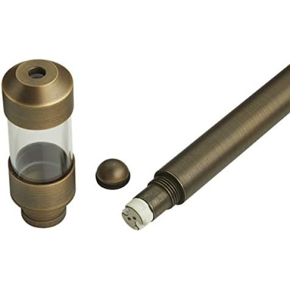 12V Solid Cast Brass Path Light (25" Tall, 9" Shade)