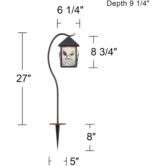 French Garden 27" H Bronze LED Landscape Path Lights Set of 2