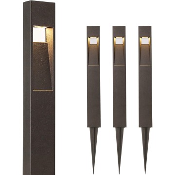 Low Voltage Landscape Pathway Light, 2W 48LM Matte Black Integrated LED Outdoor Walkway Light for Yard Lawn, Die-Cast Aluminum Construction, 4-Pack, ETL Listed, 15-Year Lifespan