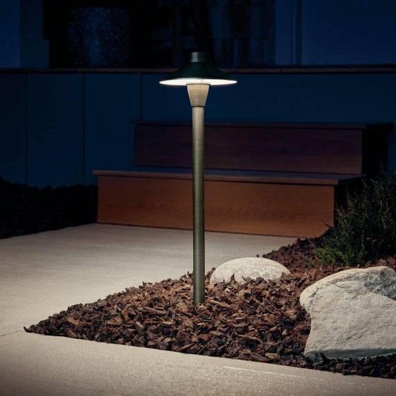 12V 6.75" Path Light Textured Architectural Bronze, 21.00x6.75x6.75