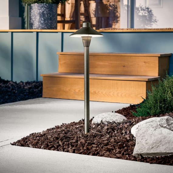 12V 6.75" Path Light Textured Architectural Bronze, 21.00x6.75x6.75