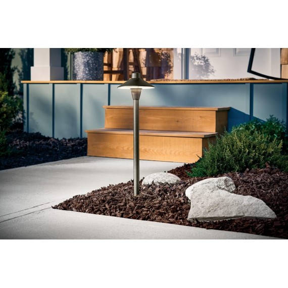 12V 6.75" Path Light Textured Architectural Bronze, 21.00x6.75x6.75