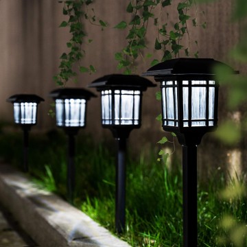 Garden Path Lights 8 Pack, Solar Powered, Bright Outdoor Yard Lights Waterproof for Landscape, Lawn, Pathway, Walkway and Driveway (Cold White)