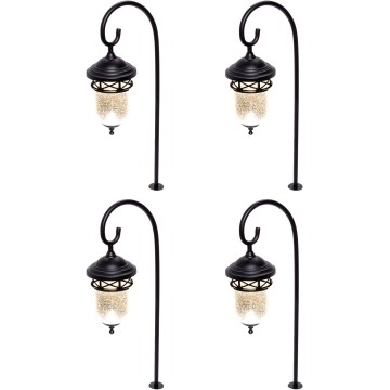 GreenLighting Low Voltage Victorian Outdoor Lights - Walkway Lights, Garden Lights, Lawn or Landscape Lighting - Waterproof and Rust-Resistant (Black, 4 Pack)…
