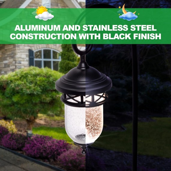 GreenLighting Low Voltage Victorian Outdoor Lights - Walkway Lights, Garden Lights, Lawn or Landscape Lighting - Waterproof and Rust-Resistant (Black, 4 Pack)…