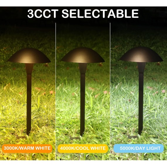 LED Landscape Pathway Light,5W 12V~15V AC/DC Low Voltage Path Lighting,Waterproof,6 Pack