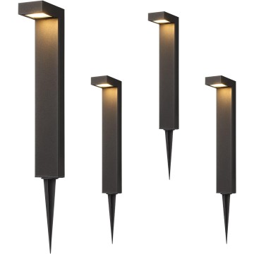 Low Voltage Landscape Lights, 3.2W 85LM 3000K Waterproof Outdoor Landscape Lighting & Accessories, 50,000Hrs Electric LED Pathway Lights Wired, Modern Aluminum Housing for Driveway Garden