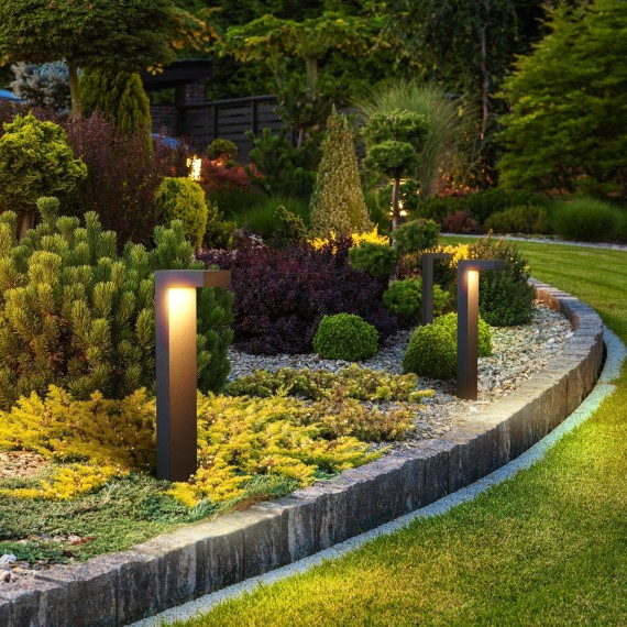 Low Voltage Landscape Lights, 3.2W 85LM 3000K Waterproof Outdoor Landscape Lighting & Accessories, 50,000Hrs Electric LED Pathway Lights Wired, Modern Aluminum Housing for Driveway Garden
