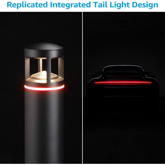 RGB Low Voltage Pathway Lights, Unique Light Pattern, Color Changing, Landscape Path Lights Outdoor, Aluminum, IP65, 3000K Warm White, 5W 12V AC/DC Path Lighting for Driveway, Pack of 4