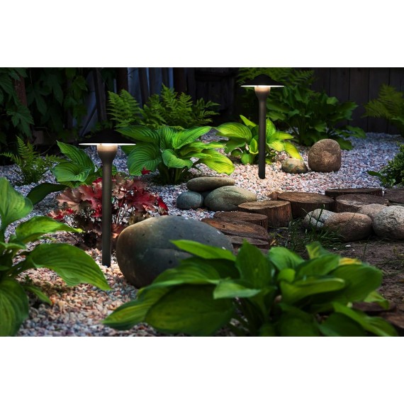 6-Pack Aluminum Pathway Lights, Low Voltage LED Landscape Path Light, 9-15V AC/DC Outdoor Walkway Lighting with 3W 3000K Integrated LED Chips for Yard Lawn, Ground Stake, IP68 UL-Listed