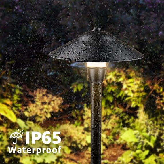 LED Landscape Lights Low Voltage Pathway Lights 3W 12-24V Landscape Lighting Aluminum Landscape Path Lights 3000K Waterproof Landscaping Lights for Garden Walkway Yard ETL Listed Cord, 8 Pack