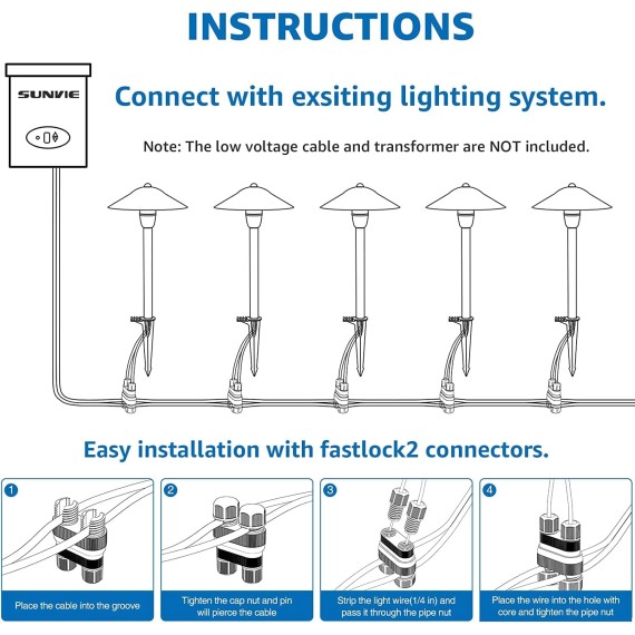 LED Landscape Lights Low Voltage Pathway Lights 3W 12-24V Landscape Lighting Aluminum Landscape Path Lights 3000K Waterproof Landscaping Lights for Garden Walkway Yard ETL Listed Cord, 8 Pack