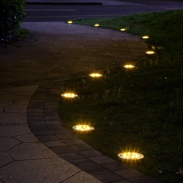 Solar Outdoor Lights 20 Packs, Solar Garden Lights Outdoor Waterproof Bright Pathway Landscape Lighting Decor for Deck, Lawn, Patio, Yard, Driveway, Step and Walkway (20Pack, Warm White)