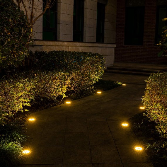 Solar Outdoor Lights 20 Packs, Solar Garden Lights Outdoor Waterproof Bright Pathway Landscape Lighting Decor for Deck, Lawn, Patio, Yard, Driveway, Step and Walkway (20Pack, Warm White)