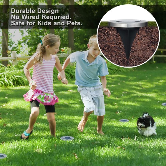 Solar Outdoor Lights 20 Packs, Solar Garden Lights Outdoor Waterproof Bright Pathway Landscape Lighting Decor for Deck, Lawn, Patio, Yard, Driveway, Step and Walkway (20Pack, Warm White)