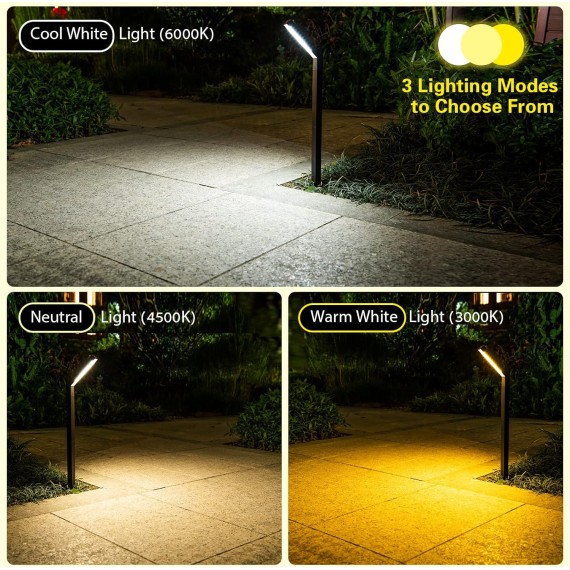 Solar Pathway Lights Outdoor, 6 Pack Solar Lights Outdoor Waterproof, Bright Solar Garden Lights Solar Lights for Outside Landscape Lighting Yard Patio Backyard Driveway Walkway Path Lawn