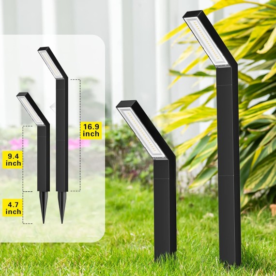 Solar Pathway Lights Outdoor, 6 Pack Solar Lights Outdoor Waterproof, Bright Solar Garden Lights Solar Lights for Outside Landscape Lighting Yard Patio Backyard Driveway Walkway Path Lawn