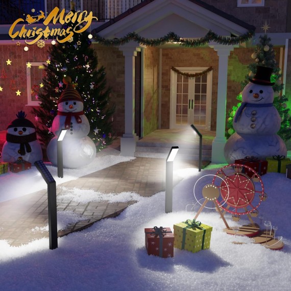 Solar Pathway Lights Outdoor, 6 Pack Solar Lights Outdoor Waterproof, Bright Solar Garden Lights Solar Lights for Outside Landscape Lighting Yard Patio Backyard Driveway Walkway Path Lawn