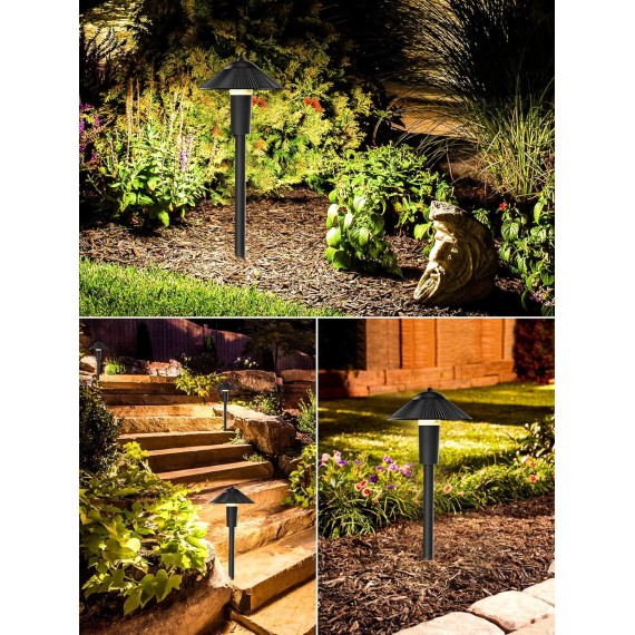 LED Low Voltage Landscape Lights 5W Pathway Lights Low Voltage, 12-24V Waterproof Landscape Path Lights Walkway Light, 3000K Landscape Lighting for Yard Garden Patio, 10 Pack