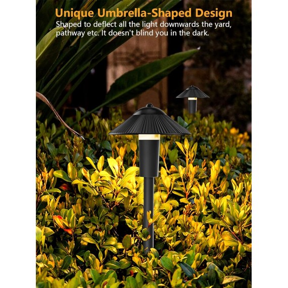 LED Low Voltage Landscape Lights 5W Pathway Lights Low Voltage, 12-24V Waterproof Landscape Path Lights Walkway Light, 3000K Landscape Lighting for Yard Garden Patio, 10 Pack