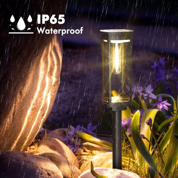 Solar Pathway Lights Outdoor 8 Pack, Bright Solar Path Light Outside Waterproof, Solar Garden Decorative Solar Powered Landscape Lights for Walkway Driveway Lawn Patio Sidewalk Yard Decor