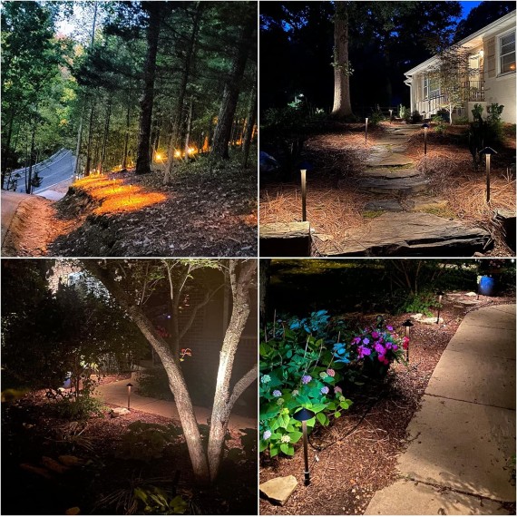 10W Pro Style Light Decorative Pathway Landscape Lights Kit, Low Voltage Path Yard Light 2700K Warm White 8308-9103-08 (8 Pack)