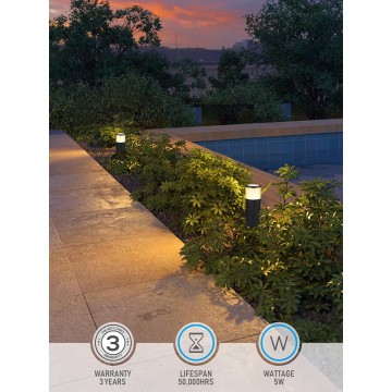 Low Voltage Path Lighting, LED Landscape Bollard Pathway Light, 12V Landscape Lights Outdoor, Aluminum Housing, IP65 Waterproof, 50,000 Hours Lifespan, 3000K Warm White, Pack of 4