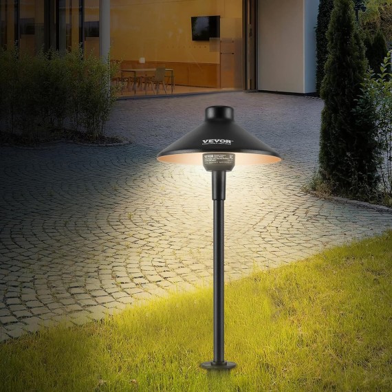 12 Pack Low Voltage Landscape Path Lights, 3W 210LM 12V-24VAC/DC Outdoor LED Pathway Lighting, 3000K Warm White Walkway Lights with Quick Connectors, IP66 Waterproof for Yard Garden Sidewalk