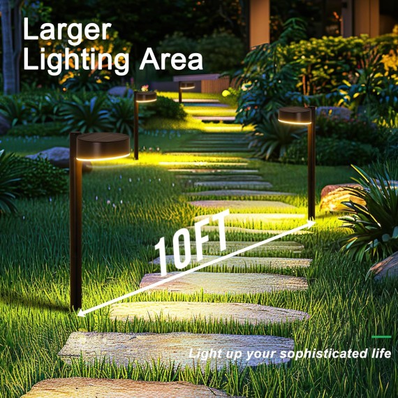 8 Pack Solar Pathway Lights Outdoor, Solar Lights for Outside with Brighter 12 LED, Up to 12 Hrs Outdoor Waterproof Solar Powered Garden Lights for Yard Pathway Walkway Path Driveway