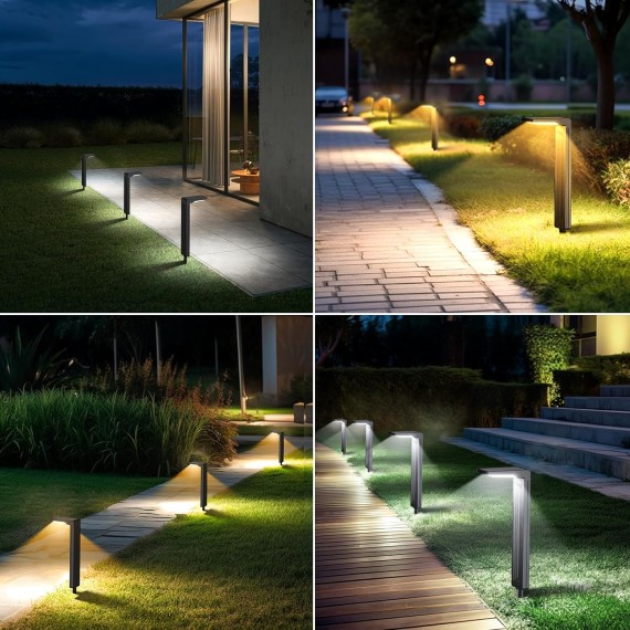 Solar Path Lights,2 Modes(Cold White or Warm White),Bright Solar Path Light Outdoor Waterproof,Perfect Elegant Guide Light or Deco for Yard,Garden,Lawn,Sideway,Driveway,Outdoor Event(8Pack)