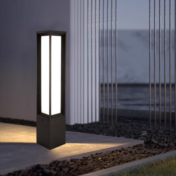 Landscape Path Light, Aluminum 20W Luxury LED Lighting, IP65 Waterproof Post Bollard Light Aluminum Outdoor Lawn Floor Lantern Modern Luxury Road Light for Lawn Courtyard Driveway Pathway Decoration