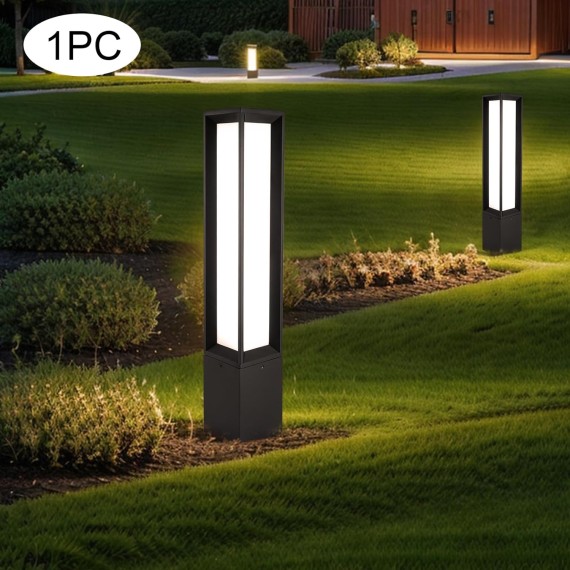 Landscape Path Light, Aluminum 20W Luxury LED Lighting, IP65 Waterproof Post Bollard Light Aluminum Outdoor Lawn Floor Lantern Modern Luxury Road Light for Lawn Courtyard Driveway Pathway Decoration